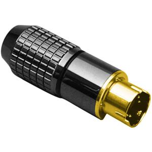 BKL Electronic 0204020 Miniatuur-DIN-connector Stekker, recht Aantal polen: 6 Zwart 1 stuk(s)