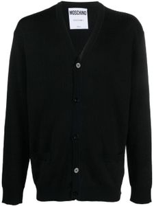 Moschino cardigan à boutonnière en laine vierge - Noir