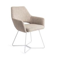 Jesper Home Eetkamerstoel 'Yanai' Beehive White, kleur Biscuit Beach
