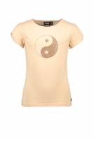 Like Flo Meisjes t-shirt open schouder - Soft peach