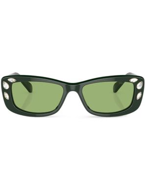 Swarovski Eyewear lunettes de soleil rectangulaires - Vert