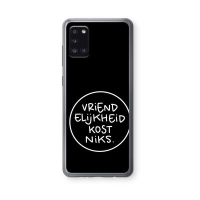 Vriendelijkheid: Samsung Galaxy A31 Transparant Hoesje