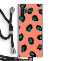 Pink Cheetah: Samsung Galaxy Note 10 Plus Transparant Hoesje met koord
