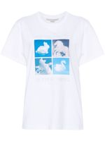 Stella McCartney t-shirt en coton à imprimé nuage - Blanc