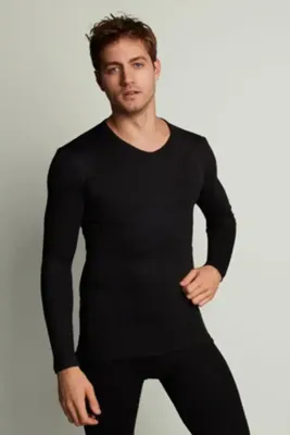 Heren thermo shirt Lange mouw V-hals - Thermisch ondergoed heren warm