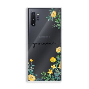 Gele bloemen: Samsung Galaxy Note 10 Plus Transparant Hoesje