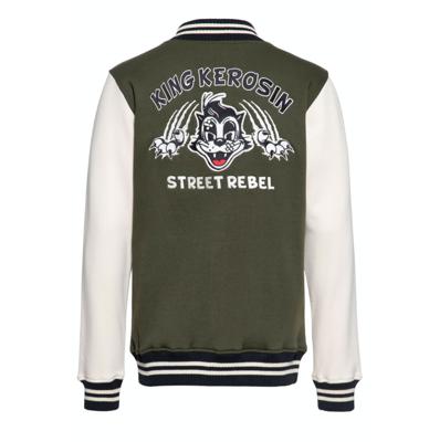 King Kerosin Street Rebel Jacket Oil Green-XXL