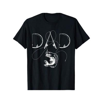 Fisherman Dad Fishing T-Shirt - 100% Cotton Black Graphic Tee XXXL