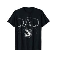 Fisherman Dad Fishing T-Shirt - 100% Cotton Black Graphic Tee XXXL