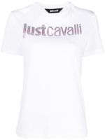 Just Cavalli t-shirt en coton à ornements strassés - Blanc