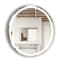 Badkamerspiegel met Anti-Condens-Spiegelverwarming Led-Spiegel Dimbaar 3000-6000 K Tijdweergave/Aanraakschakelaar/Geheugenfunctie
