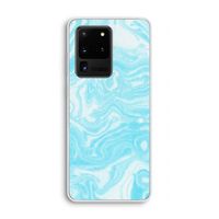 Waterverf blauw: Samsung Galaxy S20 Ultra Transparant Hoesje