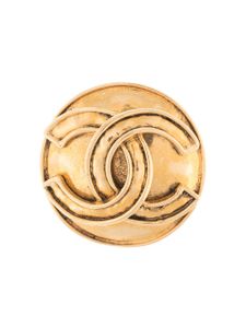 CHANEL Pre-Owned broche à logo CC - Or