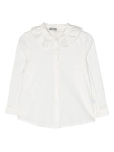 Il Gufo chemise boutonnée à col froncé - Blanc