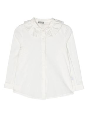 Il Gufo chemise boutonnée à col froncé - Blanc