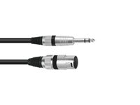 OMNITRONIC Adaptercable XLR(M)/Jack stereo 0.2m bk