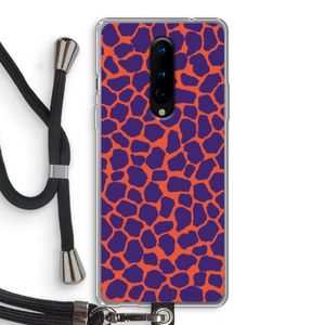 Purple Giraffe: OnePlus 8 Transparant Hoesje met koord