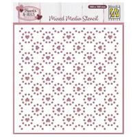 Nellie's Choice • stencil hart en stippen 15x15cm