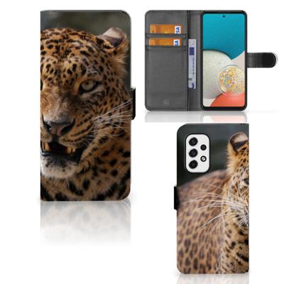Samsung Galaxy A53 | Telefoonhoesje | Met pasjeshouder | Luipaard