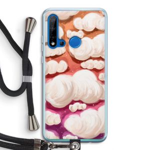 Katoen Wolken: Huawei P20 Lite (2019) Transparant Hoesje met koord