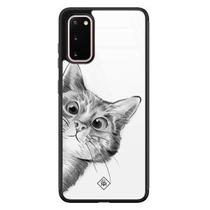 Samsung Galaxy S20 glazen hardcase - Peekaboo