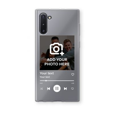 Music Player: Samsung Galaxy Note 10 Transparant Hoesje