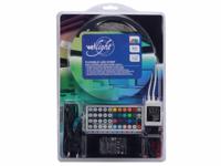 KIT MET FLEXIBELE LED-STRIP, CONTROLLER EN VOEDING - RGB - 150 LEDs - 5 m - 12 Vdc - Vellight