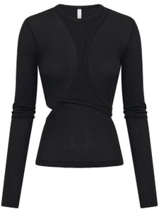 Dion Lee haut superposé Modular à manches longues - Noir