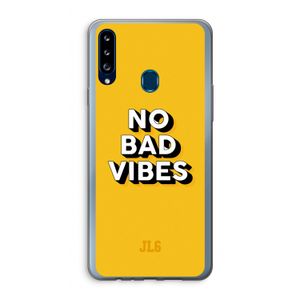 No Bad Vibes: Samsung Galaxy A20s Transparant Hoesje