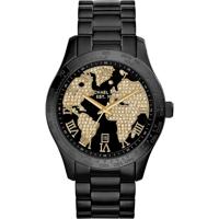 Michael Kors Horloge Michael Kors Staal Zwart en Goud Black Dames Mk6091
