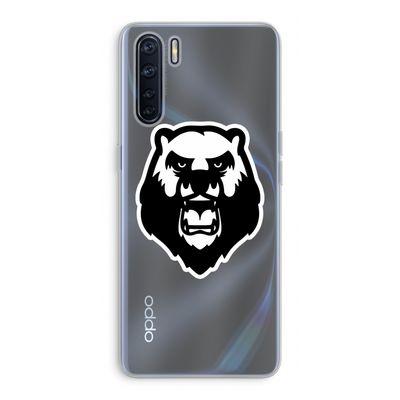 Angry Bear (white): Oppo A91 Transparant Hoesje