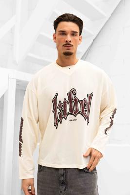 Label Garment Jersey Longsleeve Heren Beige - Maat XL - Kleur: Beige | Soccerfanshop