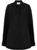 Nanushka chemise Nele à manches plissées - Noir