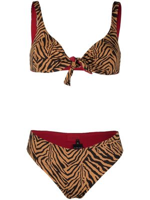 Fisico bikini à imprimé tigré - Tons neutres
