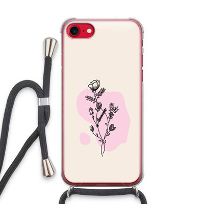Roses are red: iPhone SE 2020 Transparant Hoesje met koord