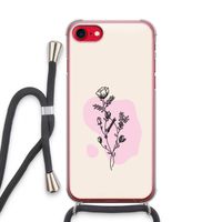 Roses are red: iPhone SE 2020 Transparant Hoesje met koord