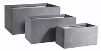 Mcollections Terrasafscheiding Plantenbak - 60 x 30 x 30 cm - Clayfibre - Grijs