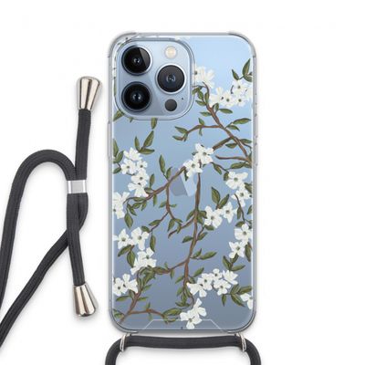 Blossoming spring: iPhone 13 Pro Transparant Hoesje met koord