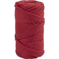 Creativ Company Macramé koord, l: 55 m, d 4 mm, rood, 330 gr/ 1 rol