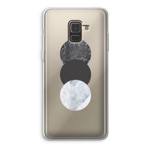 Marmeren cirkels: Samsung Galaxy A8 (2018) Transparant Hoesje
