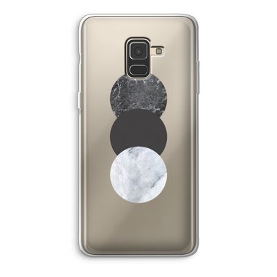 Marmeren cirkels: Samsung Galaxy A8 (2018) Transparant Hoesje