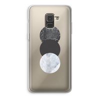 Marmeren cirkels: Samsung Galaxy A8 (2018) Transparant Hoesje