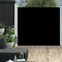 Tuinscherm uittrekbaar 170x300 cm zwart - thumbnail