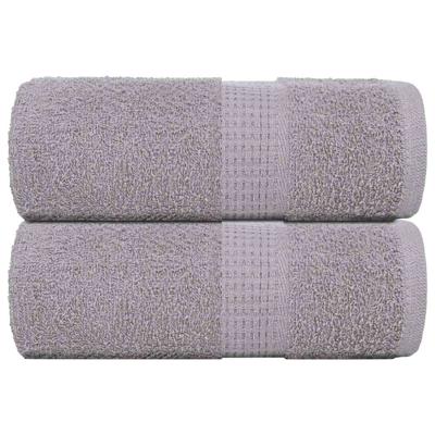 VidaXL Zeepdoekjes 2 st 30x30 cm 360 g/m² 100% katoen grijs