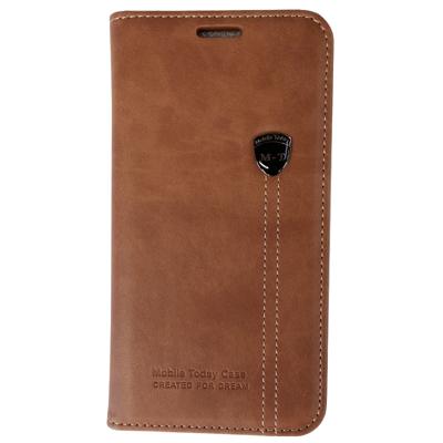 Leren hoesje Galaxy Note 5 lichtbruin