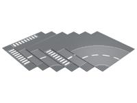 lupilu Set van 6 bouwplaten voor bouwstenen (Straat) lupilu Set van 6 bouwplaten voor bouwstenen (Straat)