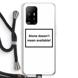 Alone: Oppo A94 5G Transparant Hoesje met koord