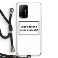 Alone: Oppo A94 5G Transparant Hoesje met koord