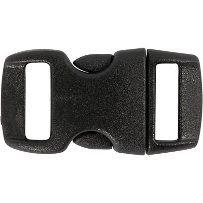 Creativ Company Klik sluiting, l: 29 mm, b: 15 mm, gatgrootte 3x11 mm, zwart, 4 stuk/ 1 doos