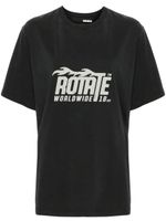 ROTATE BIRGER CHRISTENSEN t-shirt à logo Enzyme imprimé - Noir - thumbnail